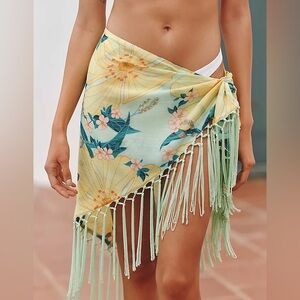 NWT‎ Farm Rio X Anthropologie Fringe Sarong- OS